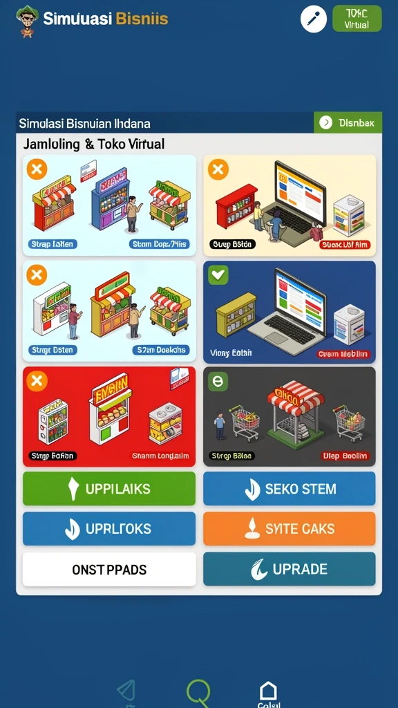 Tampilan menu utama yang menarik dan intuitif.