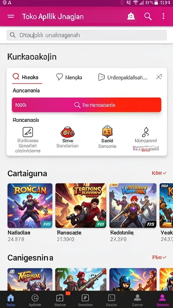 Tampilan grafis yang menawan di dunia fantasi.