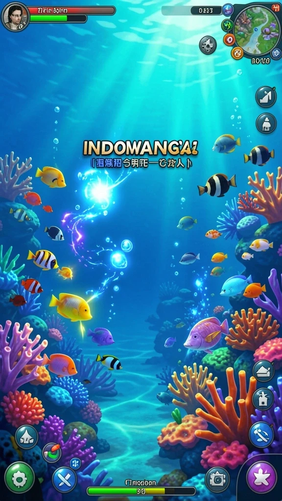 Tangkapan layar menggambarkan lingkungan permainan yang fantastis.