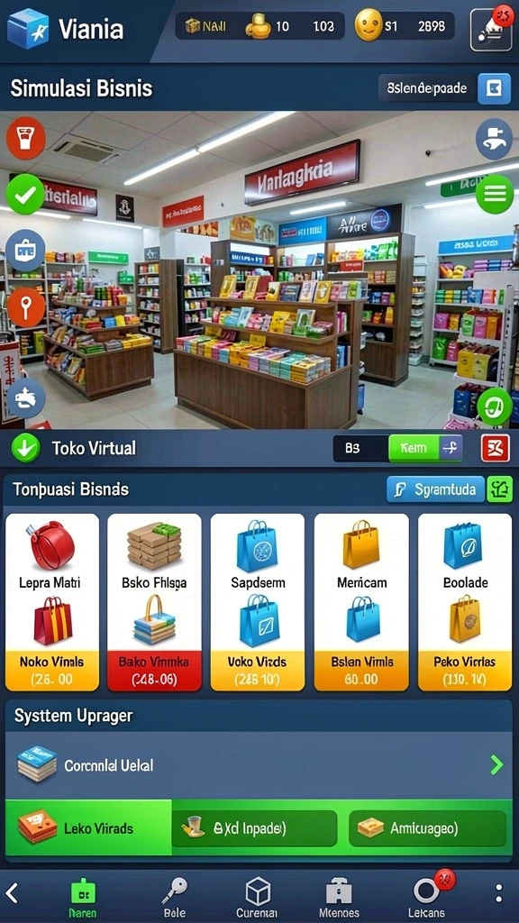 Screenshot yang menunjukkan interaksi sosial dalam game.