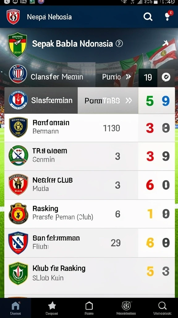 Leaderboard yang menampilkan peringkat pemain.