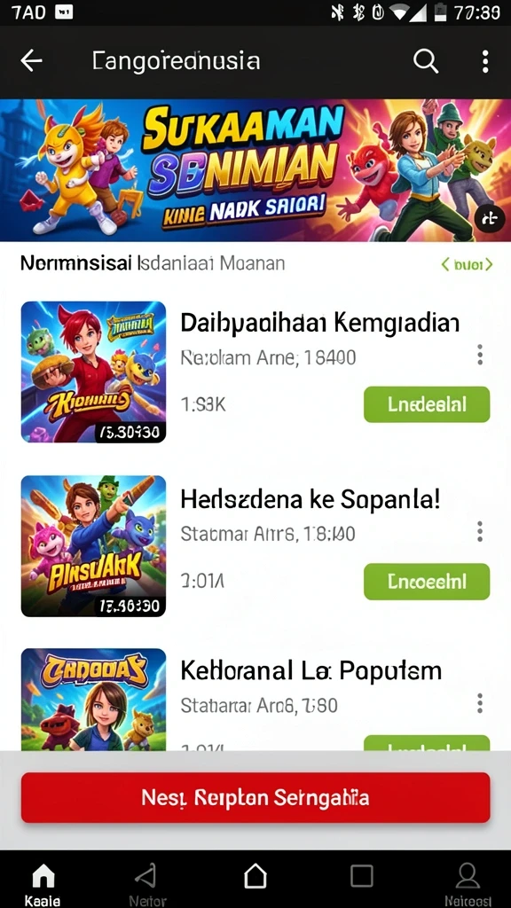 Visual efek yang memukau di setiap level permainan.