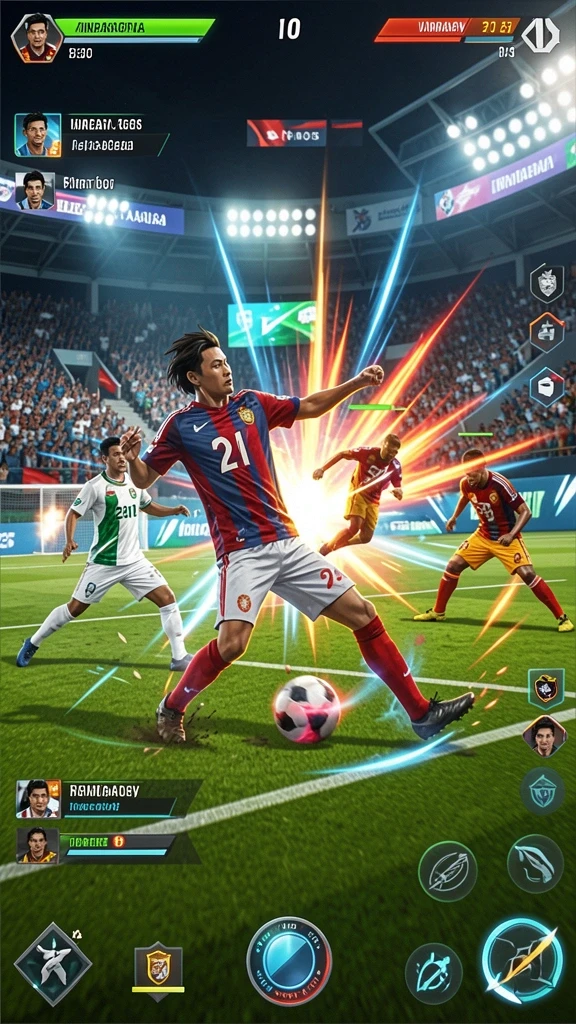 Momen aksi yang mendebarkan dalam game.