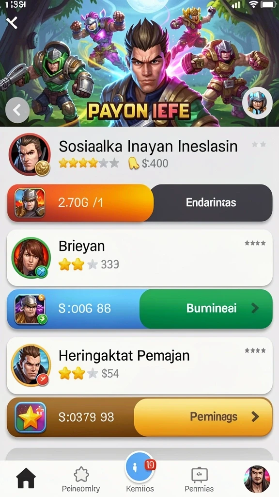 Screenshot aplikasi PASAR123 menunjukkan misi belanja yang mengasyikkan.