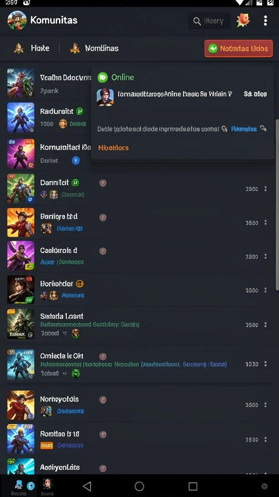 Menu navigasi yang jelas dan mudah diakses.